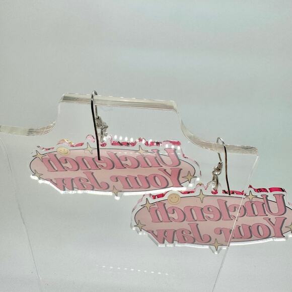 Unclench Your Jaw - Funny Earrings - Anxiety Earrings - Attitude Accessories - Picture 4 of 8